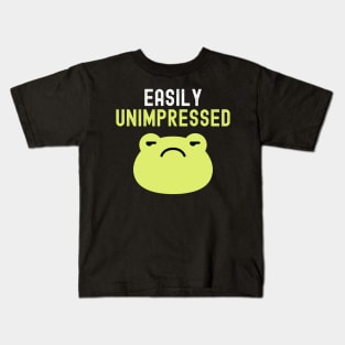 Unimpressed Frog Funny Saying Sarcastic Kids T-Shirt